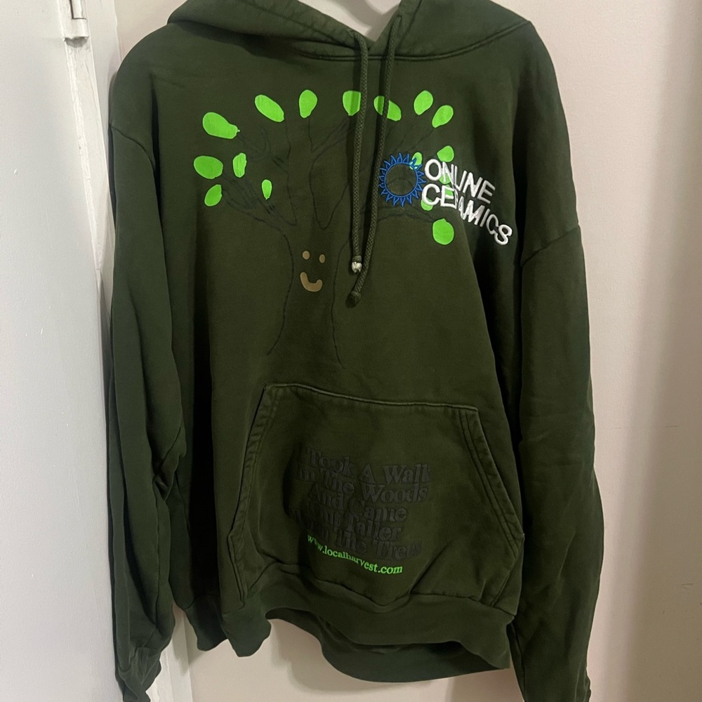 Forest Green Online Ceramics Hippie Hoodie